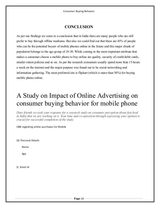Thesis on impact of advertising on consumer buying behaviour