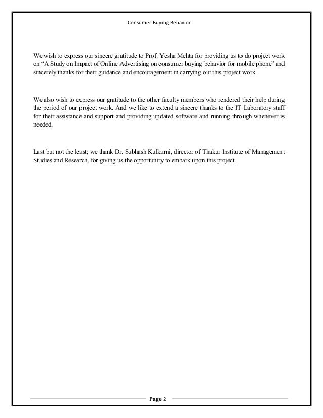 Research paper on impact of advertising on consumer buying behaviour