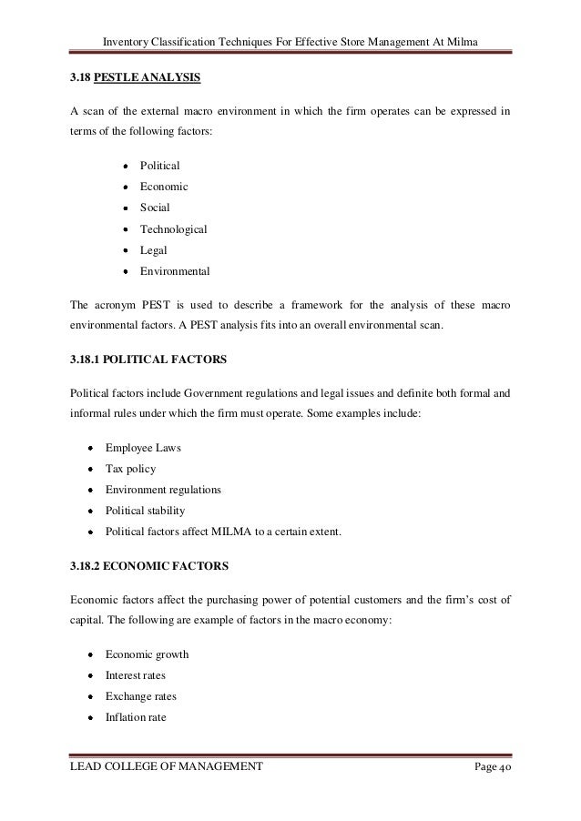 a study on inventory classification technique for effective store man