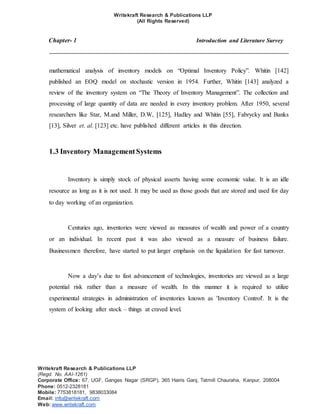 A study on inventory management system [www.writekraft.com]