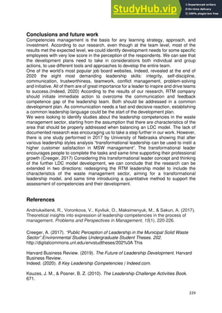 A Study On Leadership Competencies | PDF