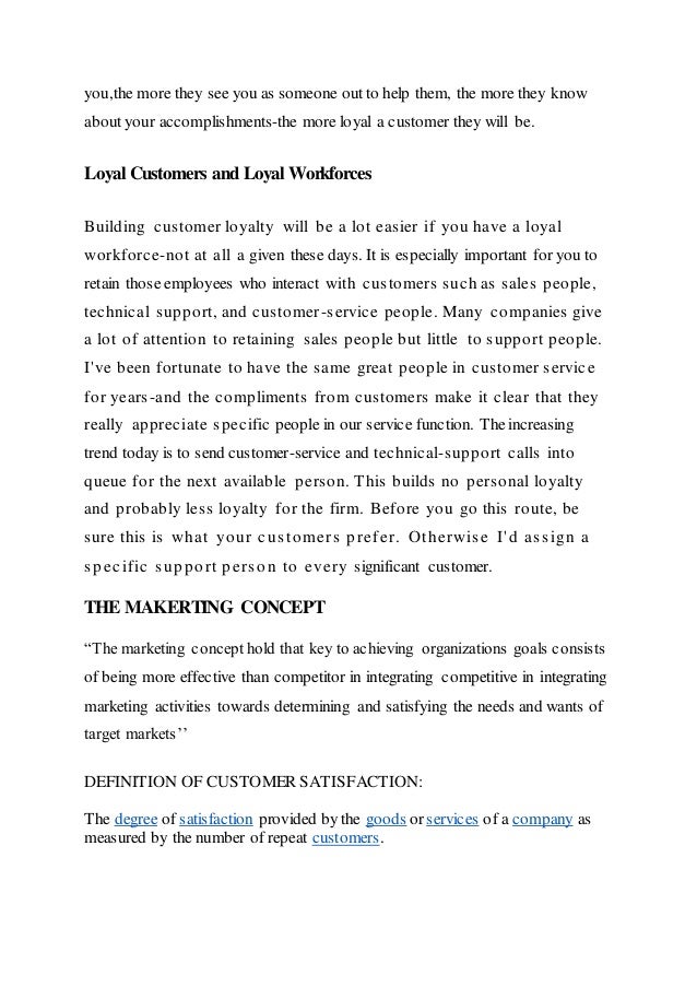 what is your definition of great customer service