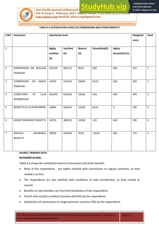 A STUDY ON PROBLEMS AND DIFFICULTIES FACED BY LIC AGENTS WHILE SELLING ...