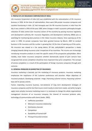 A STUDY ON PROBLEMS AND DIFFICULTIES FACED BY LIC AGENTS WHILE SELLING ...