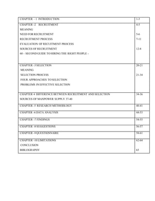A STUDY ON RECRUITMENT AND SELECTION PROCESS nandini gupta new updated ...