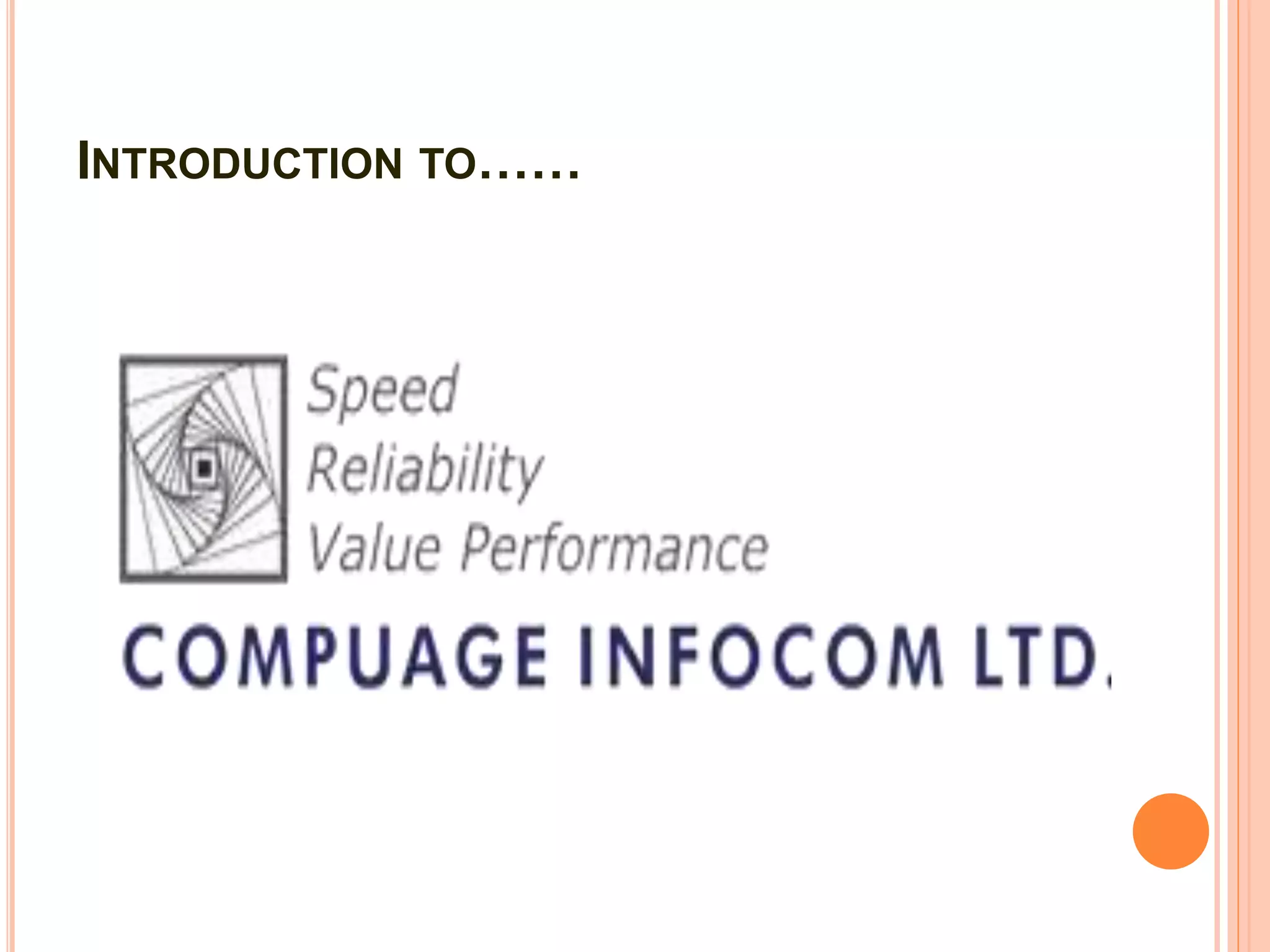 INTRODUCTION TO……
 