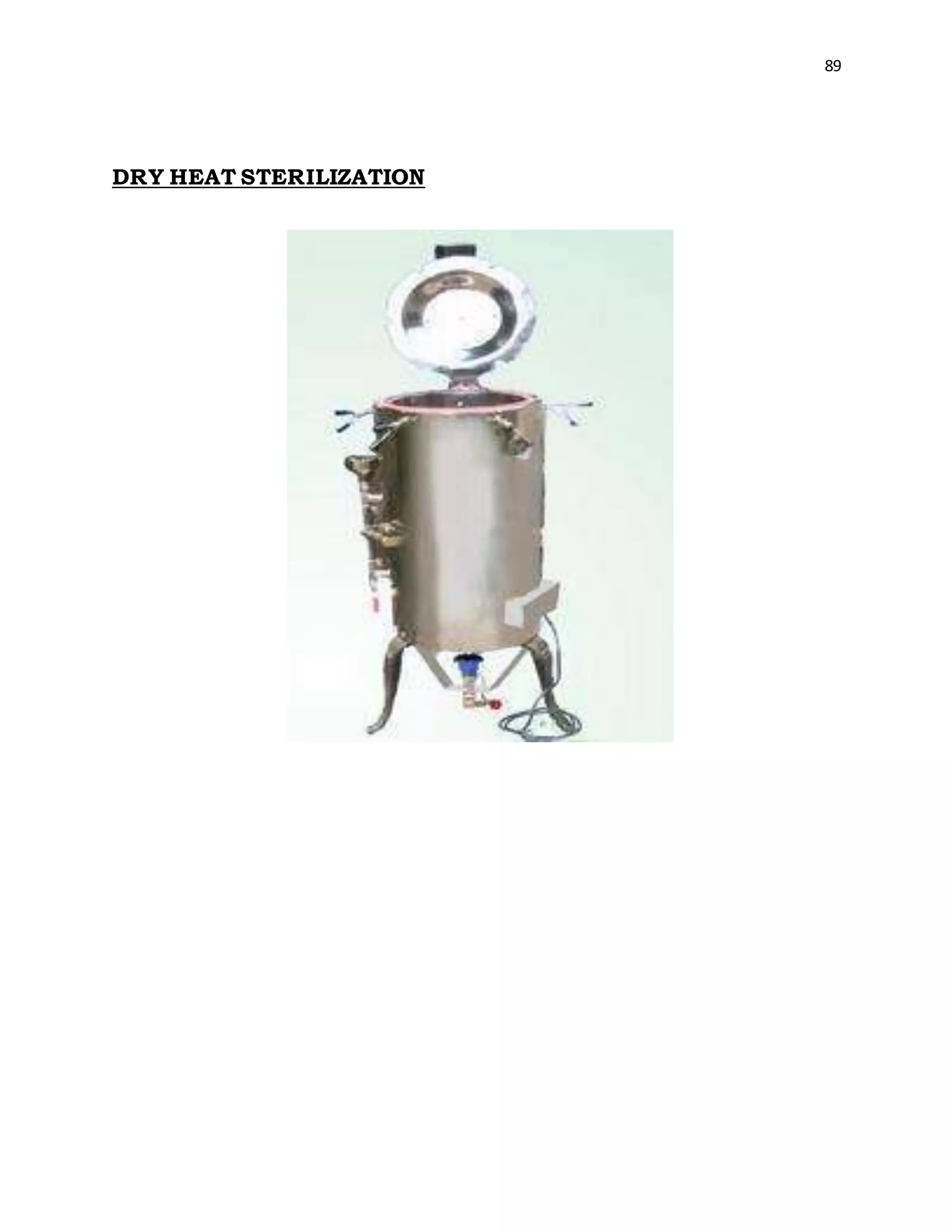 89
DRY HEAT STERILIZATION
 