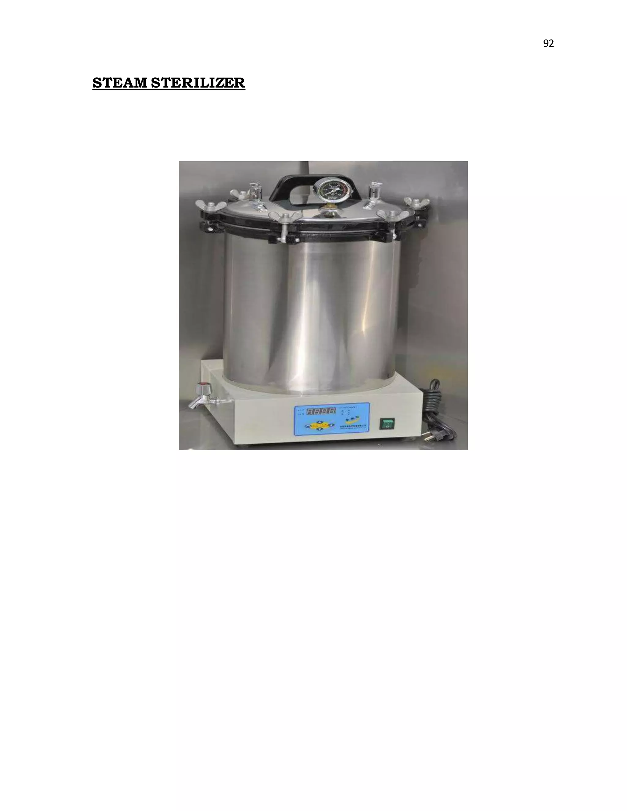 92
STEAM STERILIZER
 