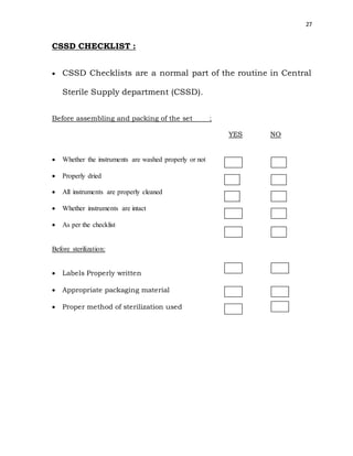A study on safety quality care in cssd | DOCX