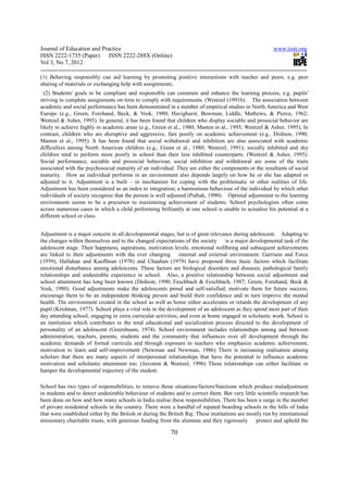 A study on social maturity, school adjustment and academic achievement ...