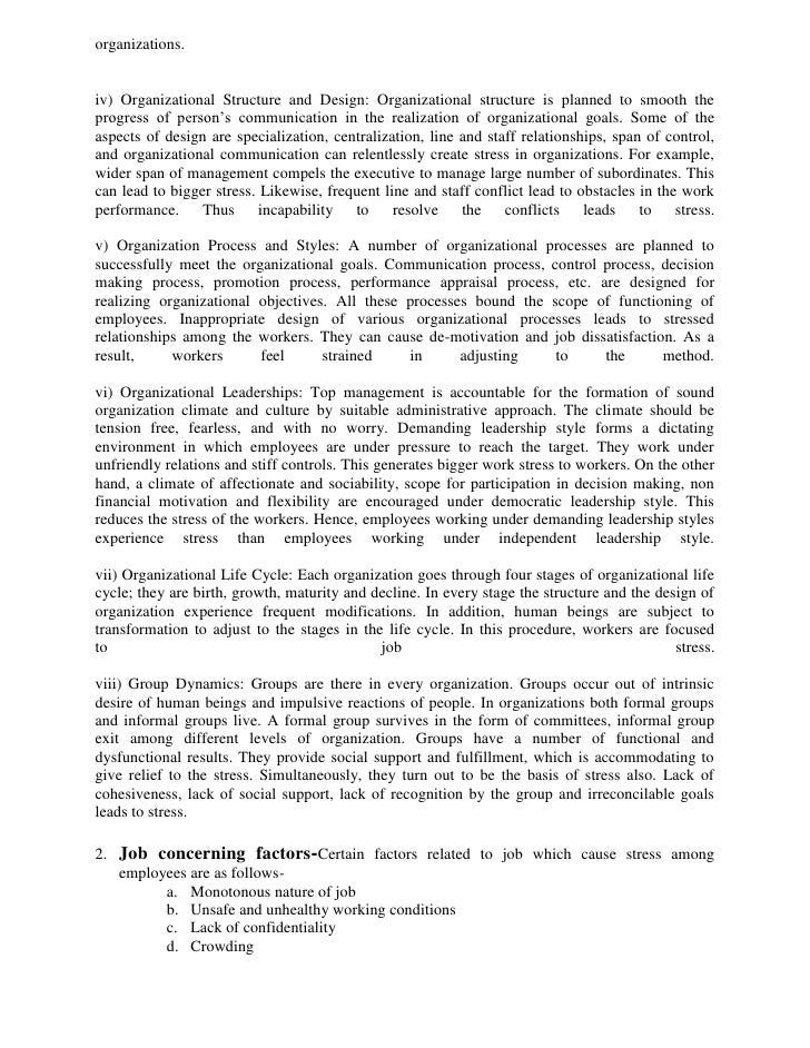 How To Use A Thesis Statement In An Essay Stress In Sample Narrative Essay High School also Writing Assistance Online A Study On Stress Among The Employees With Special Reference To Stero Tlu Help Sheet Literature Reviews
