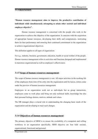 A Study on Stress Management at Syndicate Bank | DOC