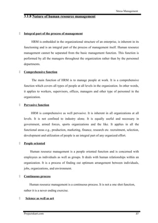 A Study on Stress Management at Syndicate Bank | DOC