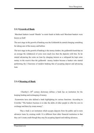 A Study on Stress Management at Syndicate Bank | DOC