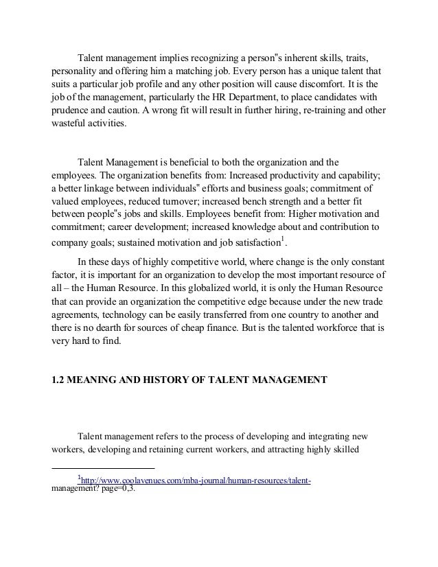 A Study On Talent Management In It Industry Www Writekraft Com