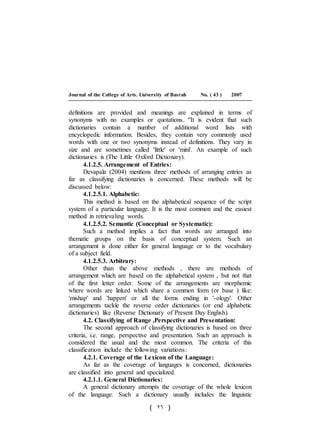 A Study on the Approaches of Classifying Dictionaries.pdf | Technology ...
