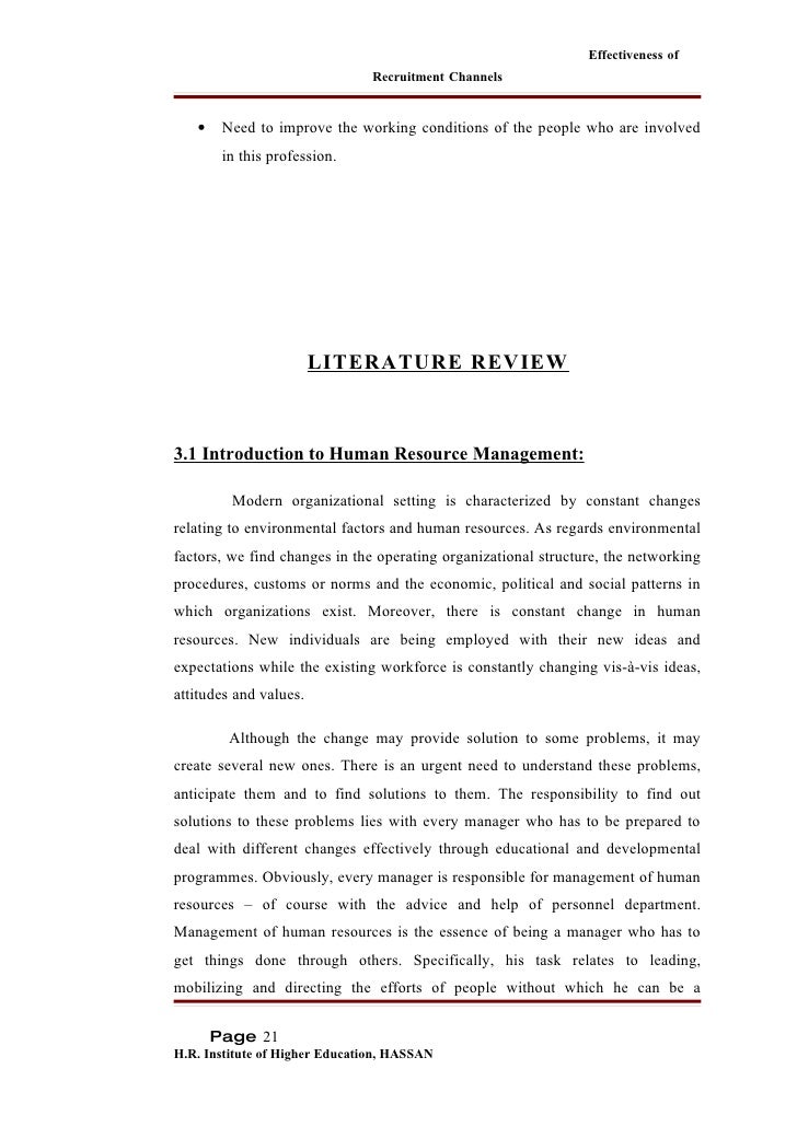 Literature review on online recruitment system