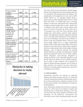A STUDY ON THE FACTORS INFLUENCING STUDENTS DECISION TO STUDYABROAD | PDF