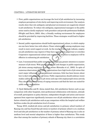 Thesis : A study on the impact of job stress on job satisfaction for ...
