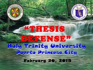 FINAL
THESIS
“THESIS
DEFENSE”
February 20, 2015
 