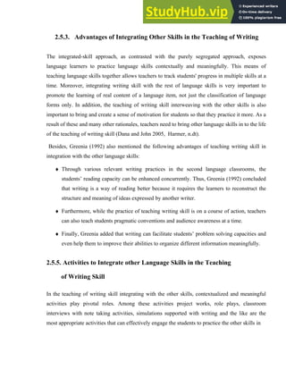 A STUDY ON THE PRACTICE OF TEACHING WRITING SKILLS THE CASE OF BAHIR ...