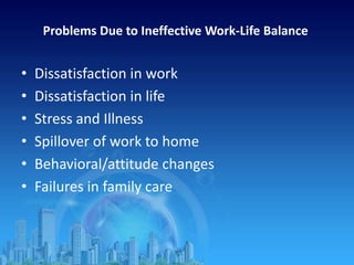 A study on the work and life balance | PPT