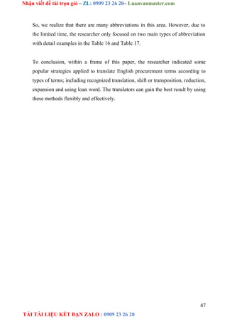 A Study On Translation Of Procurement Terms From English Into ...