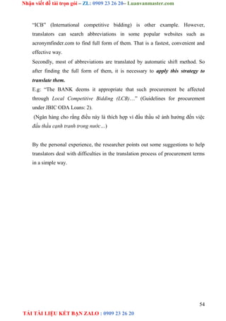 A Study On Translation Of Procurement Terms From English Into ...
