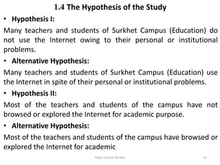 A study on use of the internet by the teachers and students of surkhet ...