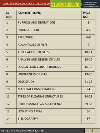Floating Topics Example A STUDY ON VERY LARGE FLOATING STRUCTURES | PDF