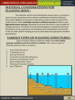 A STUDY ON VERY LARGE FLOATING STRUCTURES | PDF