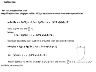 A STUDY ON VISCOUS FLOW (With A Special Focus On Boundary Layer And Its ...