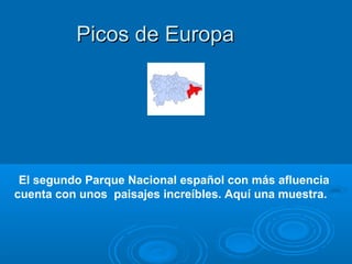 Picos de Europa




 El segundo Parque Nacional español con más afluencia
cuenta con unos paisajes increíbles. Aquí una muestra.
 