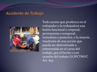 Aspectos generales de un AST: definición y propósito, beneficios, métodos para realizar un AST, pasos para realizar un AST, formato, ¿por qué fracasa un programa de prevención de accidentes?, roles en la elaboración del AST.Accidente de Trabajo y Enfermedad Ocupacional