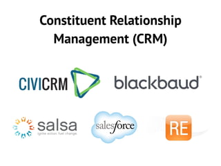Constituent Relationship
Management (CRM)

 