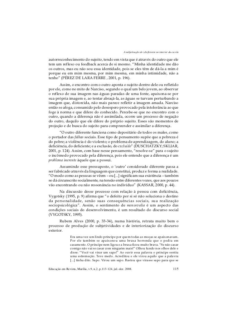 O Texto Aponta Que A Subjetivação Se Efetiva Numa Dimensão