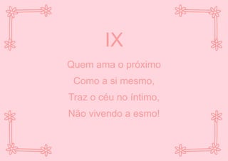 A sublimidade do amor