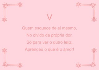 A sublimidade do amor