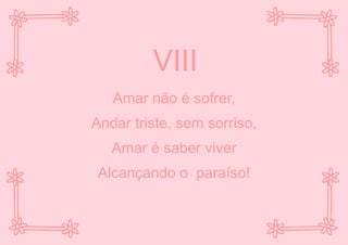 A sublimidade do amor