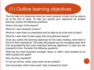 A successful lesson plan | PPTX
