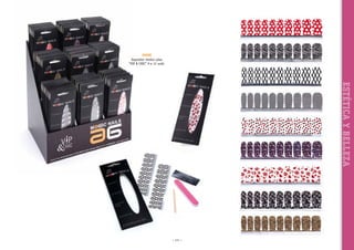56500
Expositor vinilos uñas
“VIP  CHIC” 9 x 12 unid.

ESTÉTICA Y BELLEZA

~ 111 ~

 