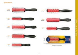 Cepillos Denman

32959
D5, 9 filas

32975
Circular D-40

CEPILLOS Y PEINES

32967
D-143

32965
Alterna D-31

32960
D4, 9 filas

32966
D-1431

32961
D3, 7 filas

32962
D-14

PRESENTACIÓN CEPILLO DENMAN

~ 29 ~

 