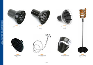 APARATOS ELÉCTRICOS

40021
Difusor universal

40020
Difusor específico
Magnum

40150
Difusor universal
Termix

40151
Difusor transparente
Termix

40026
Soporte secador mano
metálico

~ 78 ~

40024
Soporte secador mano
Termix

40025
Soporte metálico
de pie para secador

 