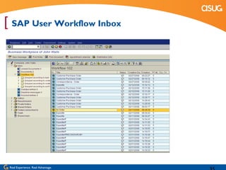 [ SAP User Workflow Inbox




 Real Experience. Real Advantage.
 