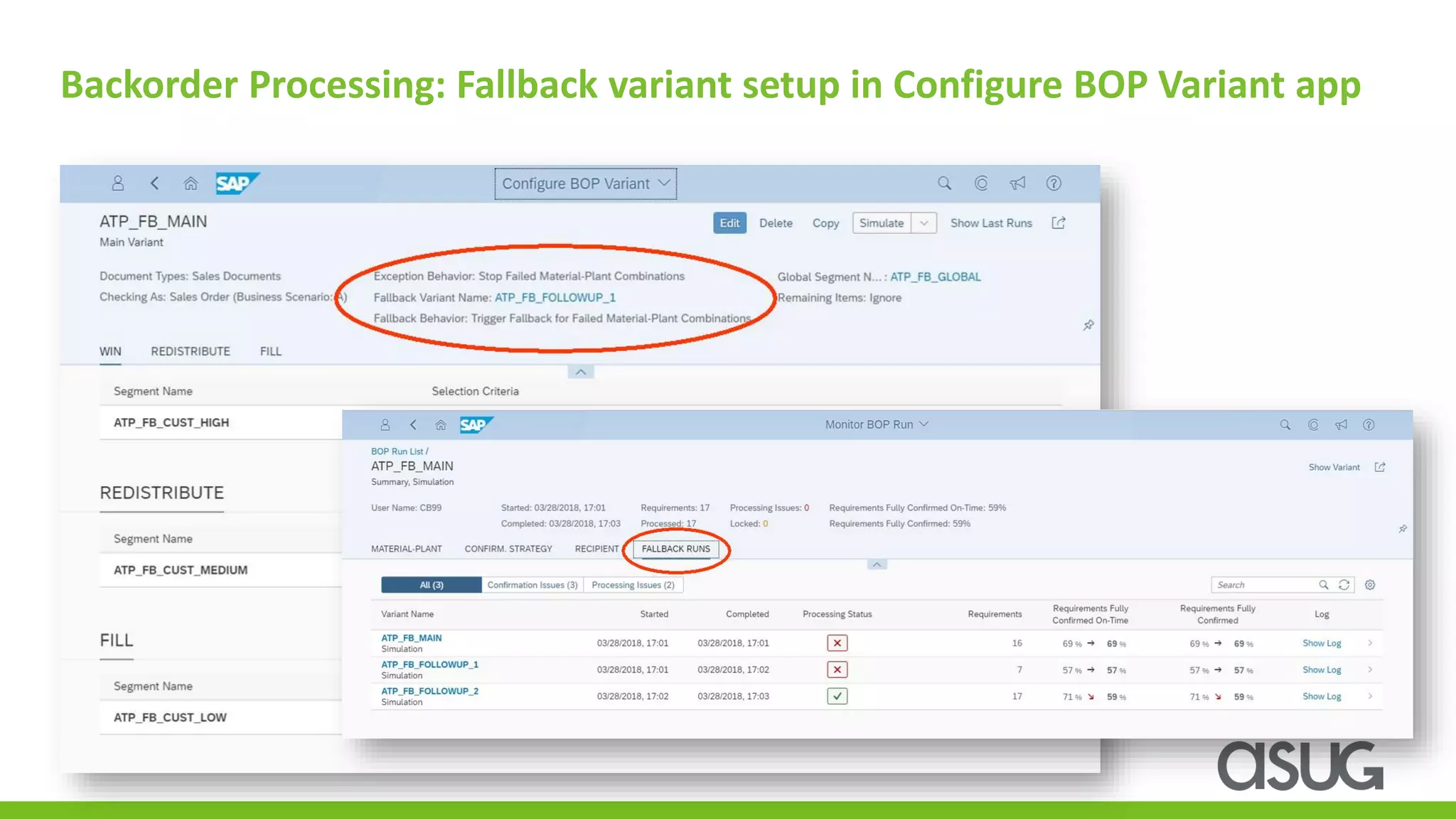 Backorder Processing: Fallback variant setup in Configure BOP Variant app
 
