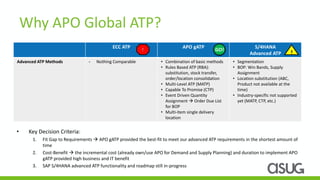 ASUG84503 - Case Study The Journey to Intelligent Order Promising at ...