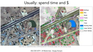 ASU GSV 2019 - AI Masterclass - Sergey Karayev
Usually: spend time and $
https://cdn-sv1.deepsense.ai/wp-content/uploads/2017/04/sample_image_from_the_training_set.jpg
 