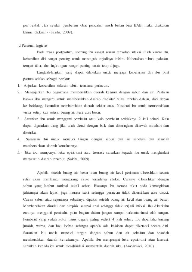 Asuhan kebidanana pada ibu nifas normal