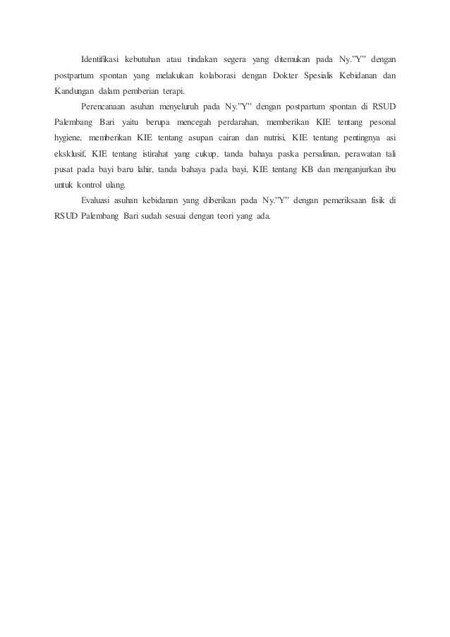 Asuhan kebidanana pada ibu nifas normal
