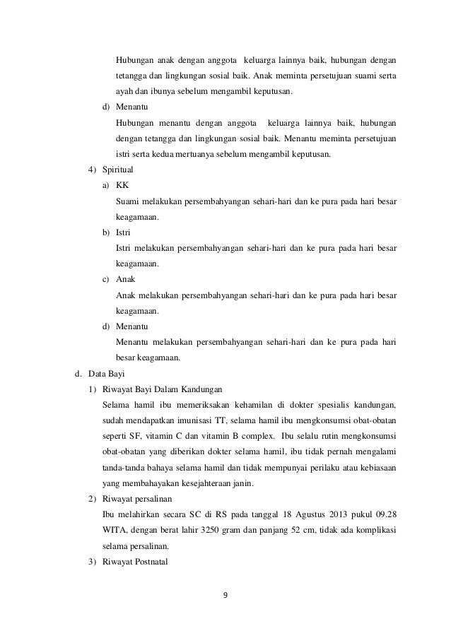 Asuhan kebidanan pada keluarga